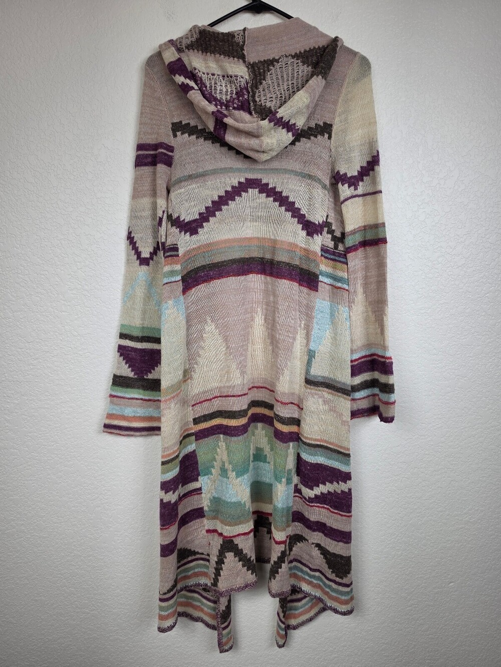 Free People Hooded Long Knit Cardigan Sweater - Picture 2 of 4